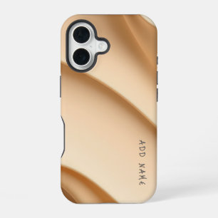 Sanfte beige abstrakte Wellen iPhone 16 Hülle