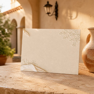 Sanfte Beige Blumige Minimale Mexikanische Garten Mitteilungskarte