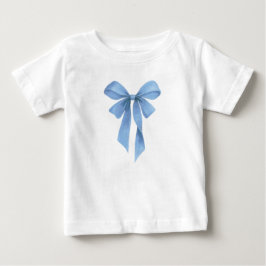 Sanfte Blaue Schleife Jungen Baby Shower Party T-shirt