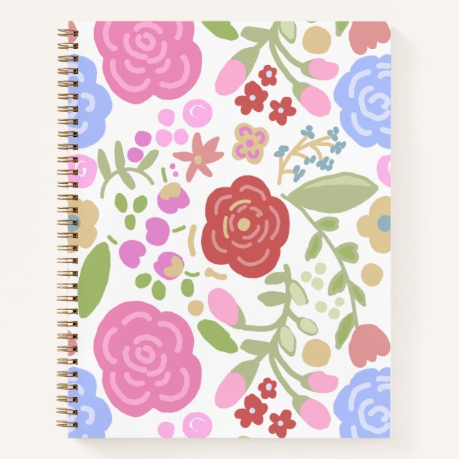Sanfte Blumen Notizbuch (Vorderseite)