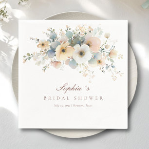 Sanfte Blüten Elegante Brautparty Serviette