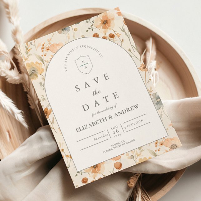 Sanfte Botanische Wiesenhochzeit Save The Date (Von Creator hochgeladen)