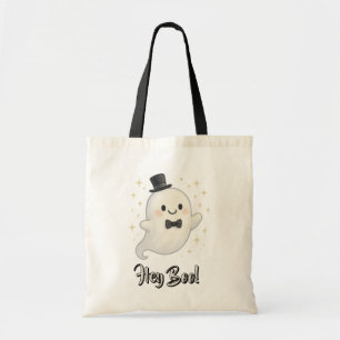 Sanfte Cartoon Hey Boo Geist Halloween Tragetasche