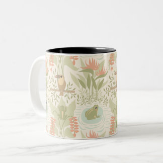 Sanfte Dschungel Frösche & Vögel Zweifarbige Tasse