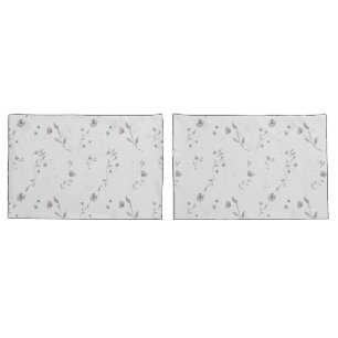 Sanfte elegante Cottagecore-Wildblumen-Blumenmuste Kissenbezug