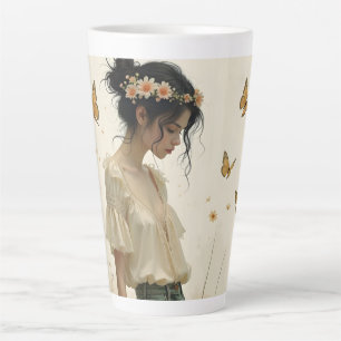 Sanfte Eleganz in einem Schmetterlingstanz Milchtasse