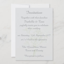 Sanfte Elfenbein-Elegante Hochzeit Moderne Romanti Einladung