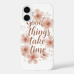 Sanfte Erinnerung mit zarten Blüten iPhone 16 Hülle