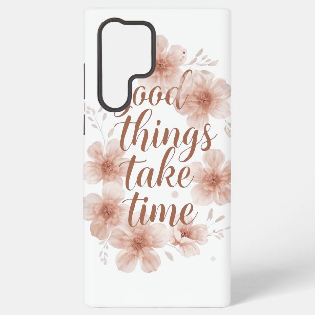 Sanfte Erinnerung mit zarten Blüten Samsung Galaxy Hülle (Rückseite)