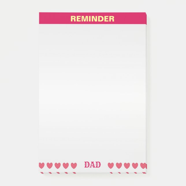 Sanfte Erinnerung Post-it Klebezettel (Vorderseite)