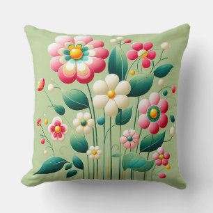 🌸 Sanfte farbenfrohe 3D-Blumen-Zimmerdekoration � Kissen
