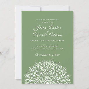 Sanfte Feder Trocken Pampas Gras Mandala Hochzeit Einladung