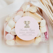 Sanfte feminine rosa Elefanten-Baby-Party