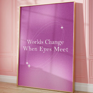 Sanfte feminine Typografie Romantisches Zitat Post Poster