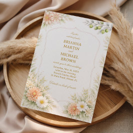 Sanfte florale elegante Gärten Einladung