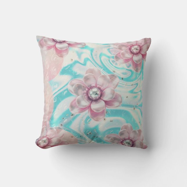 Sanfte florale Träume  Kissen (Vorderseite)