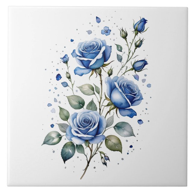 Sanfte Flüsterrosen Fliese (Vorderseite)