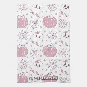 Sanfte Goth-Pastell-Halloween-Muster Geschirrtuch