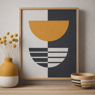 Sanfte Harmonie in abstrakter Geometrie Poster