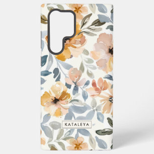 Sanfte Herbstblumen Personalisiert Samsung Galaxy Hülle