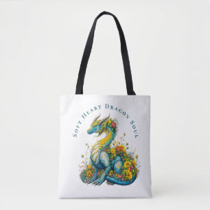Sanfte Herz Drachenseele Whimsische Blumen-Drachen