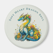 Sanfte Herz Drachenseele Whimsische Blumen-Drachen