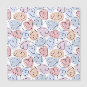 Sanfte Herzen: Kontinuierliche Valentinstag-Linie Magnetkarte