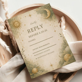 Sanfte himmlische Botanik RSVP Karte