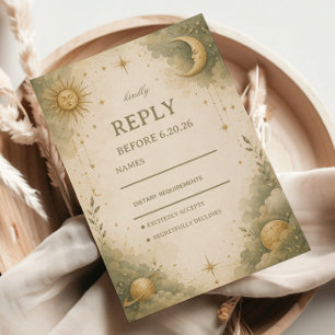 Sanfte himmlische Botanik RSVP Karte