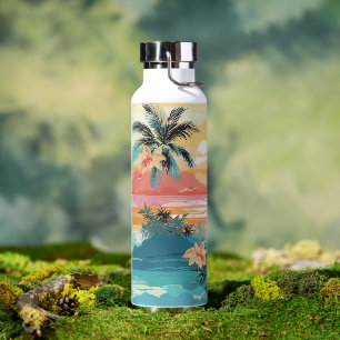 Sanfte Insel-Horizont Trinkflasche