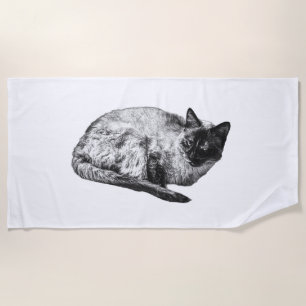 Sanfte Jahreszeit, schattierte Whisker Strandtuch