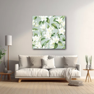 Sanfte Jasmin-Blumen-Eleganz-Akzente Leinwanddruck