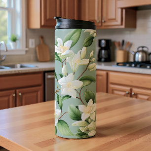 Sanfte Jasmin-Blüten-Eleganz Thermosbecher