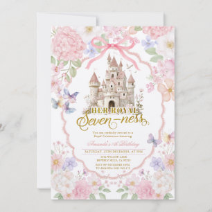 Sanfte Kokette Schmetterlinge Royal sieben Geburst Einladung