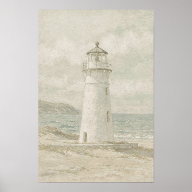 Sanfte Küstenleuchtturm Sage Poster (Vorne)