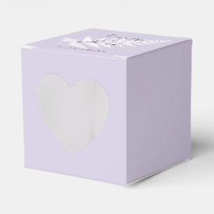 Sanfte Lavendel Weiße Farn Herz Hochzeitsfeier Geschenkschachtel