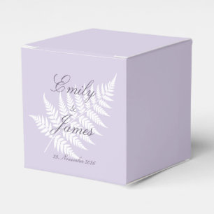 Sanfte Lavendel Weiße Farn Klassische Hochzeitsfei Geschenkschachtel