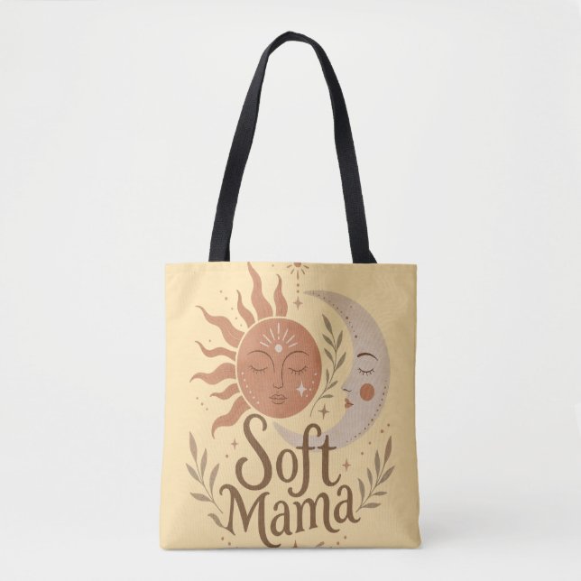 Sanfte Mama Himmels-Sonne und Mond Boho-Design  (Vorderseite)