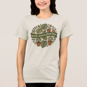 Sanfte Mama Pflanzenliebhaber Retro-Botanik-Shirt  Tri-Blend Shirt