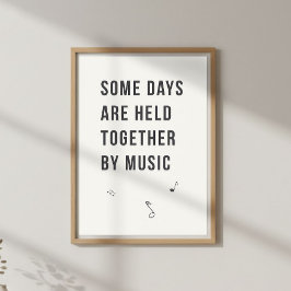 Sanfte Musikzitate. Schlafzimmerwand Poster