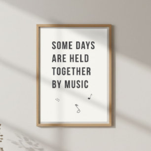 Sanfte Musikzitate. Schlafzimmerwand Poster