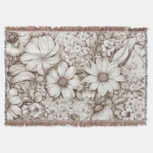 Sanfte neutrale Flora mit klassischer Botanik Decke