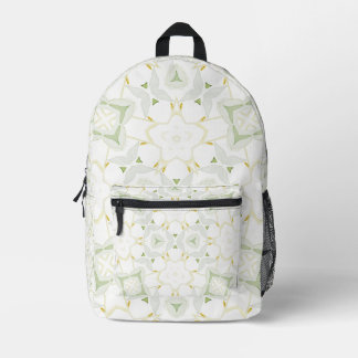 Sanfte neutrale geometrische Blütenmuster Bedruckter Rucksack