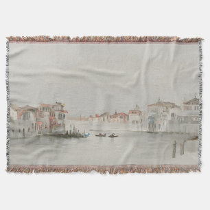 Sanfte neutrale Venedig-Kanal-Skizzenkunst Decke