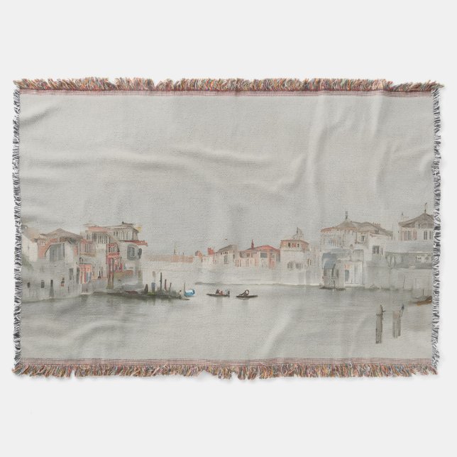Sanfte neutrale Venedig-Kanal-Skizzenkunst Decke (Vorderseite)