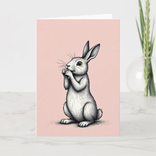 Sanfte Oster-Grußkarte mit Hase Karte