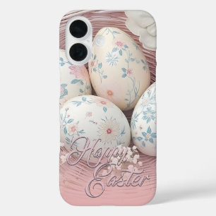 Sanfte Osterfreude mit Blumenmotiv iPhone 16 Hülle