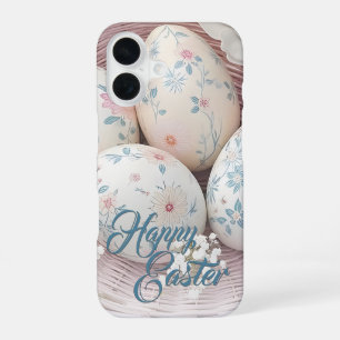 Sanfte Osterfreude mit Blumenmotiv iPhone 16 Hülle