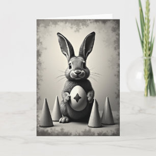 Sanfte Osterkarte mit Hasenfreund Karte