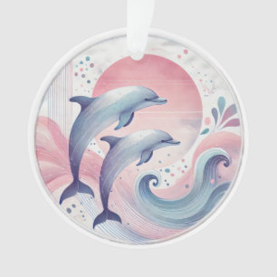 sanfte Pastell-Delfine Ornament